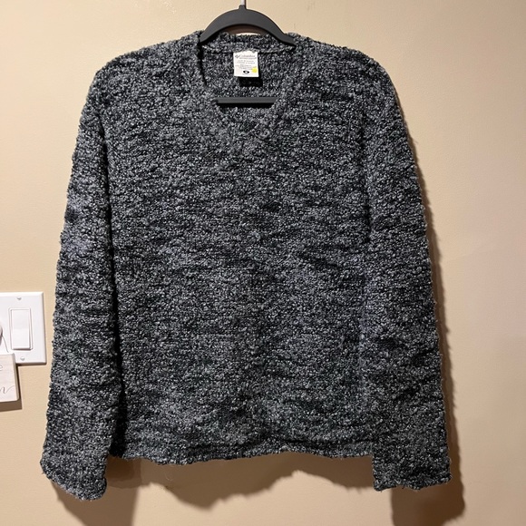 Columbia Ladies M Grey/Blk V-Neck Sweater - Picture 6 of 7
